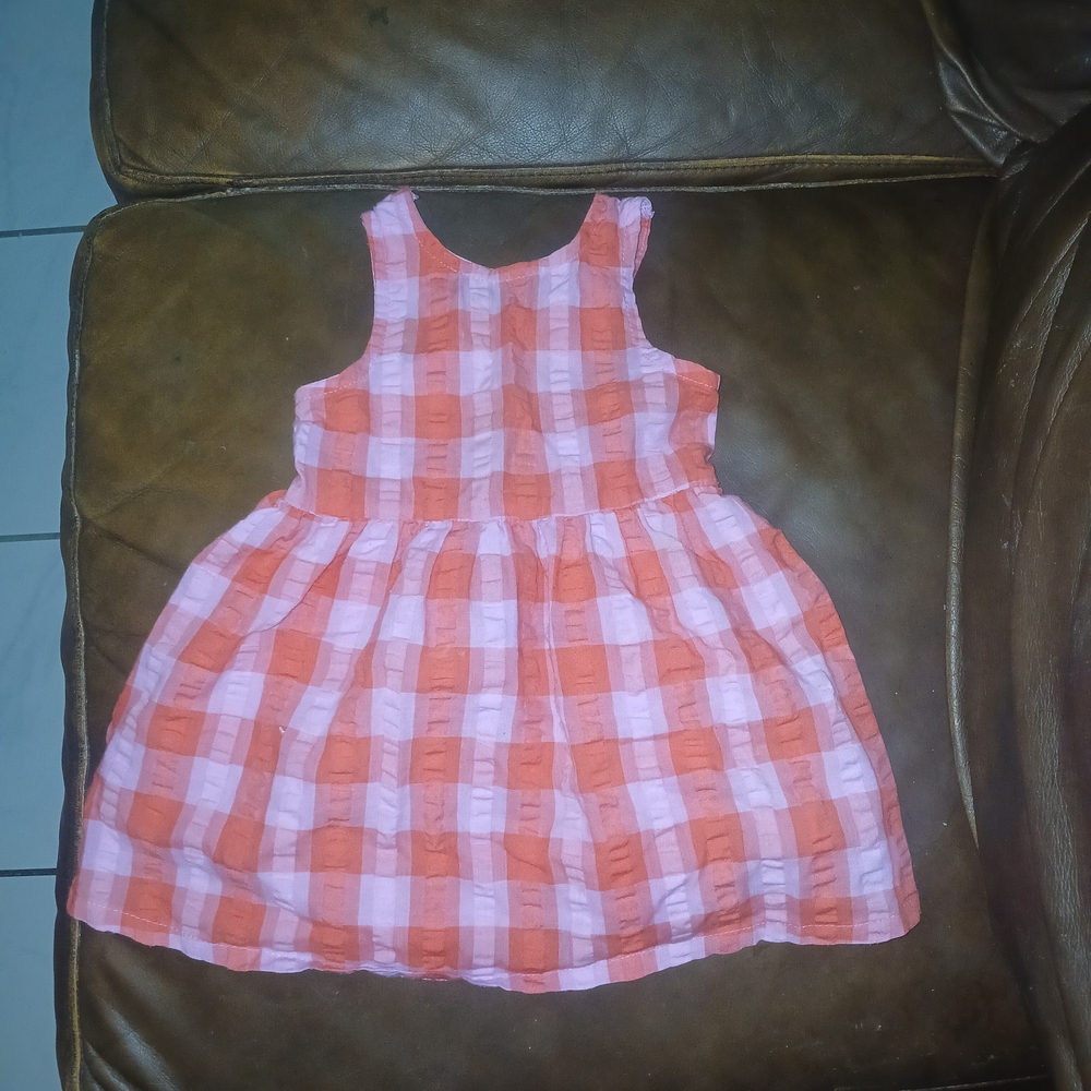Charming Pink and Orange Kids Dress